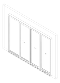 3D Documentation Image of Door Sliding Capral Artisan 994TH Recessed 3P