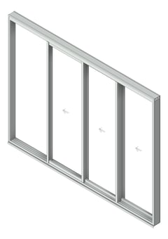 3D Shaded Image of Door Sliding Capral Artisan 994TH Recessed 3P