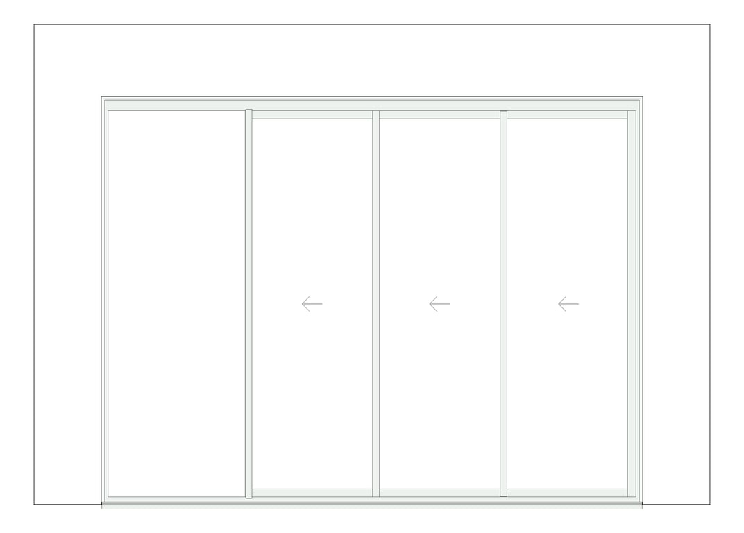Front Image of Door Sliding Capral Artisan 994TH Recessed 3P