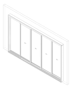 3D Documentation Image of Door Sliding Capral Artisan 994TH Recessed 4P