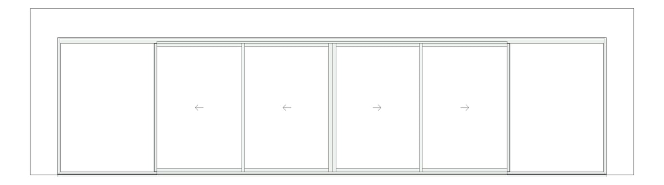 Front Image of Door Sliding Capral Artisan 994TH Recessed 4P BiParting