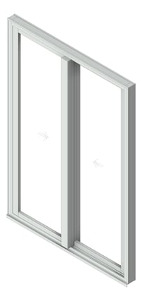 3D Shaded Image of Door Sliding Capral Futureline 994TB 2P Bypass