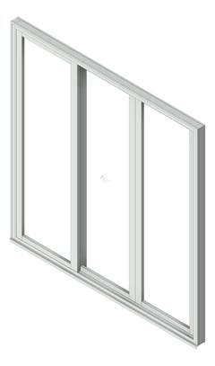 3D Shaded Image of Door Sliding Capral Futureline 994TB 3P OXO