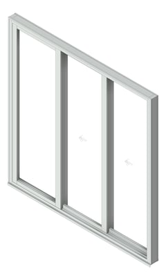 3D Shaded Image of Door Sliding Capral Futureline 994TB 3P XXO