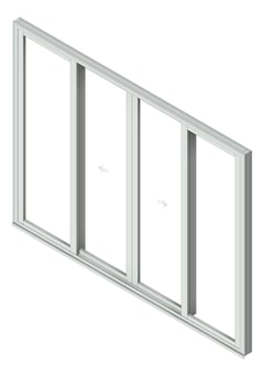 3D Shaded Image of Door Sliding Capral Futureline 994TB 4P BiParting