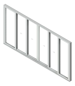 3D Shaded Image of Door Sliding Capral Futureline 994TB 6P BiParting