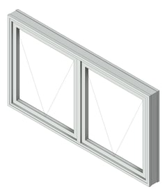 3D Shaded Image of Window Awning Capral AGS 35 H Multiple
