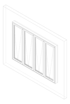 3D Documentation Image of Window Awning Capral AGS 35 H Multiple HookHinge