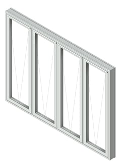3D Shaded Image of Window Awning Capral AGS 35 H Multiple HookHinge