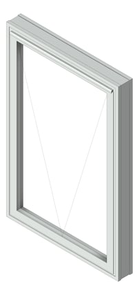 3D Shaded Image of Window Awning Capral AGS 35 HookHinge