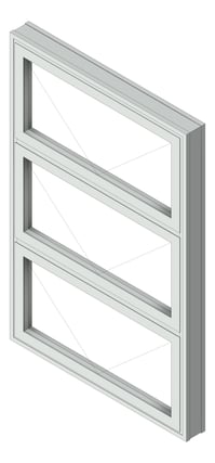 3D Shaded Image of Window Awning Capral AGS 35 V Multiple