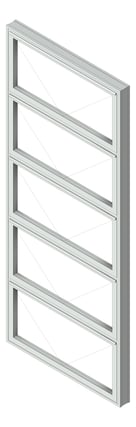 3D Shaded Image of Window Awning Capral AGS 35 V Multiple HookHinge
