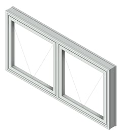 3D Shaded Image of Window Awning Capral AGS 50 H Multiple