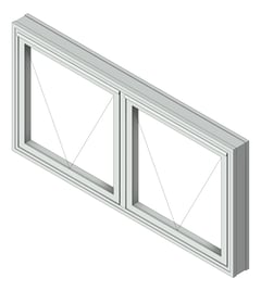3D Shaded Image of Window Awning Capral AGS 50 H Multiple HookHinge