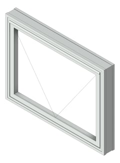 3D Shaded Image of Window Awning Capral AGS 50 HookHinge