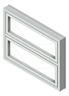 3D Shaded Image of Window Awning Capral AGS 50 V Multiple