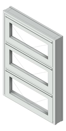 3D Shaded Image of Window Awning Capral Artisan 992 3V HookHinge
