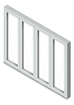 3D Shaded Image of Window Awning Capral Futureline H Multiple HookHinge