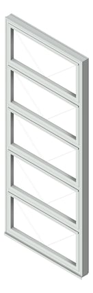 3D Shaded Image of Window Awning Capral Futureline V Multiple HookHinge
