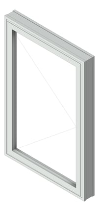 3D Shaded Image of Window Casement Capral AGS 35