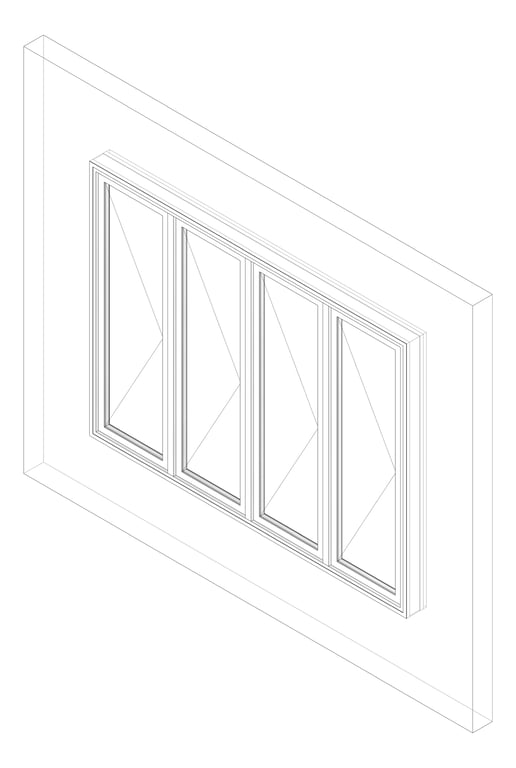 3D Documentation Image of Window Casement Capral AGS 35 H Multiple