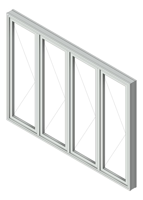 Window Casement Capral AGS 35 H Multiple