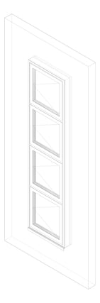 3D Documentation Image of Window Casement Capral AGS 35 V Multiple