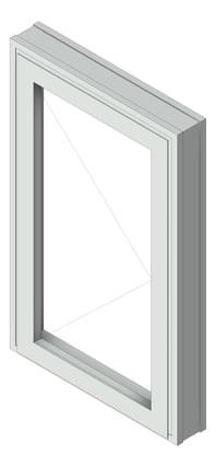 3D Shaded Image of Window Casement Capral Artisan 992