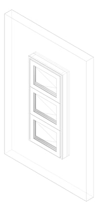 3D Documentation Image of Window Casement Capral Artisan 992 3V