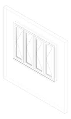3D Documentation Image of Window Casement Capral Futureline H Multiple