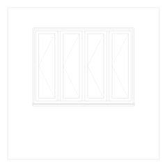 Front Image of Window Casement Capral Futureline H Multiple