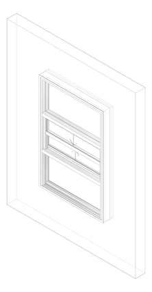 3D Documentation Image of Window DoubleHung Capral AGS 481
