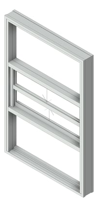 3D Shaded Image of Window DoubleHung Capral AGS 481