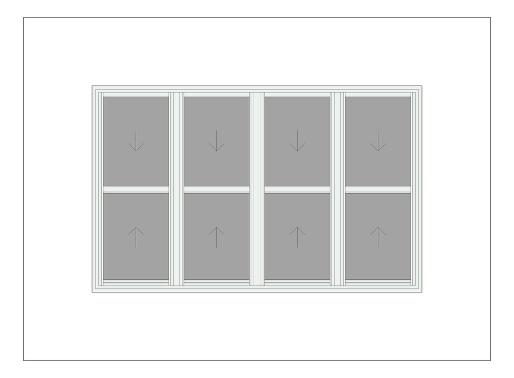 Front Image of Window DoubleHung Capral AGS 481 H Multiple