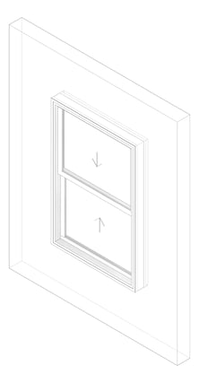 3D Documentation Image of Window DoubleHung Capral AGS 491