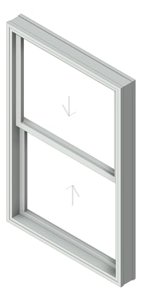 3D Shaded Image of Window DoubleHung Capral AGS 491