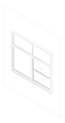 3D Documentation Image of Window DoubleHung Capral Futureline 991TB