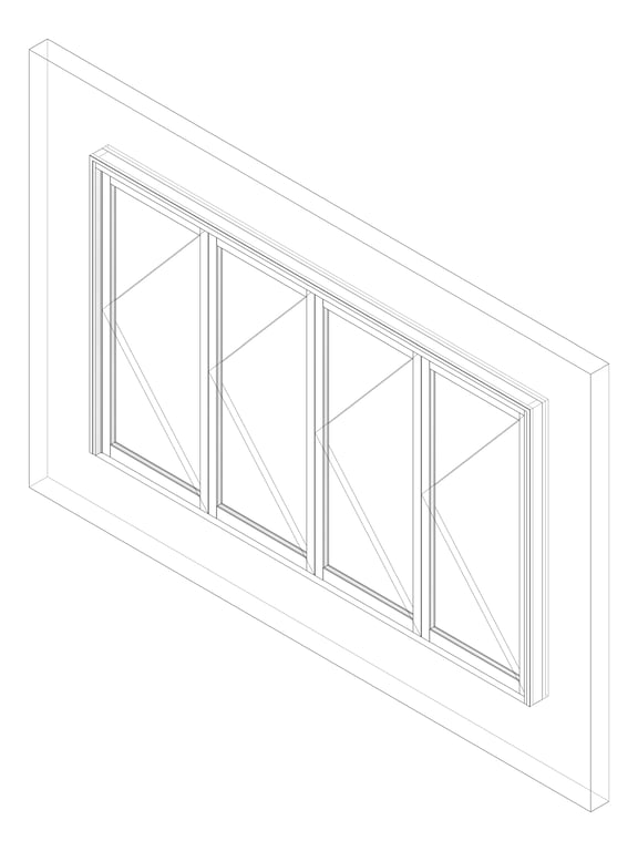 3D Documentation Image of Window Bifold Capral Artisan 995 4P