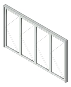 3D Shaded Image of Window Bifold Capral Artisan 995 4P