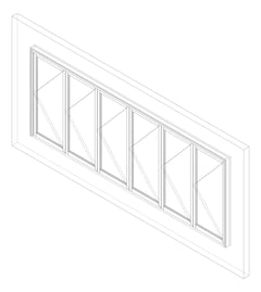 3D Documentation Image of Window Bifold Capral Artisan 995 6P