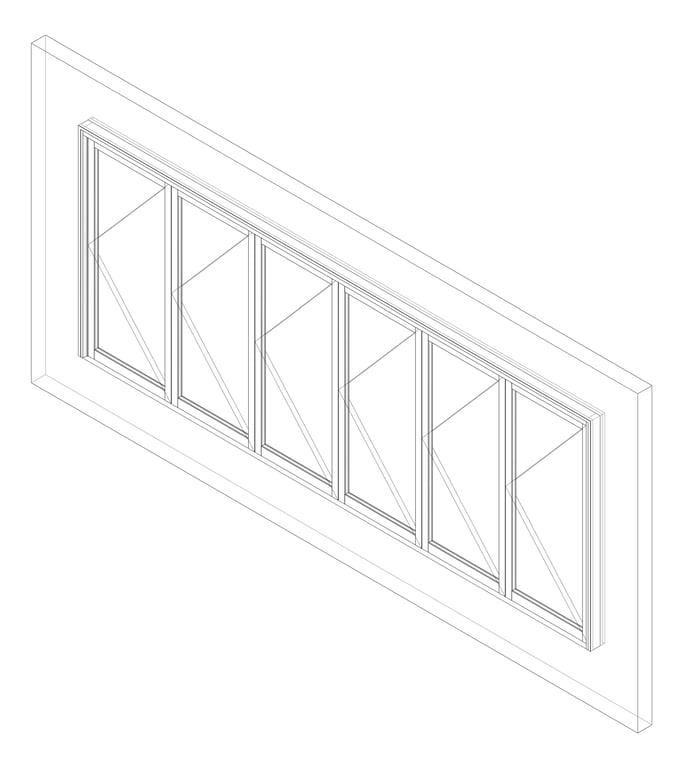 3D Documentation Image of Window Bifold Capral Artisan 995 6P