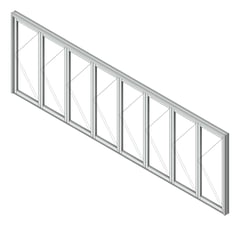 3D Shaded Image of Window Bifold Capral Artisan 995 8P