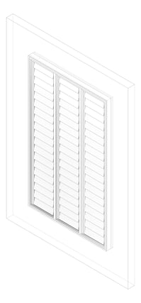 3D Documentation Image of Window Louvre Capral AGS H Multiple