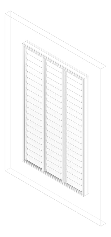 3D Documentation Image of Window Louvre Capral AGS H Multiple