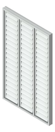 3D Shaded Image of Window Louvre Capral AGS H Multiple