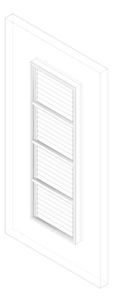 3D Documentation Image of Window Louvre Capral AGS V Multiple