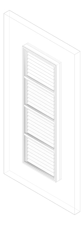 3D Documentation Image of Window Louvre Capral AGS V Multiple