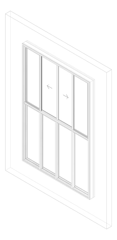 3D Documentation Image of Window Sliding Capral AGS 380 OXXOTOOOO