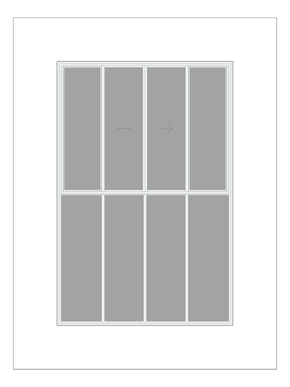 Front Image of Window Sliding Capral AGS 380 OXXOTOOOO