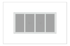 Front Image of Window Sliding Capral AGS 380 OXXO